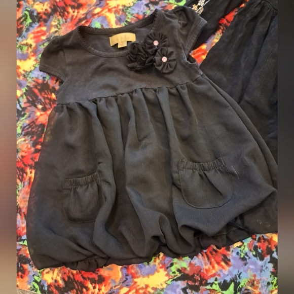 2 Little Girls Black Dresses - Picture 2 of 5